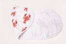 Baby Burp Cloth & Bib Combo Heads Tails Crawfish Lobster