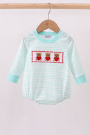 Blue bear embroidery bubble