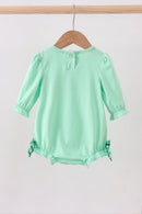 Green embroidery ruffle bubble