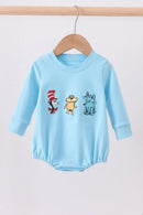 Blue character embroidery bubble