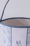 Blue bunny floral basket
