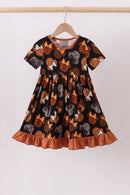 Brown character bamboo dress