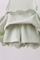 Sage scalloped active dress