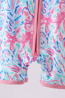 Marine creature bamboo zipper romper