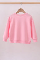 Pink hand-sewn bow mom&me sweatshirt