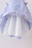 Blue Stripe Smocked Mom Dress