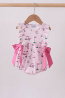 Pink golf print ruffle bubble