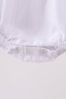 White Bow Smocked Jacquard Bubble