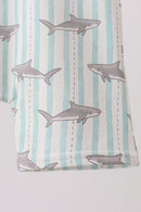 Green Stripe Shark UPF Swim One-Piece