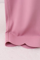 Lilac Scalloped Mom Yoga Active Leggings