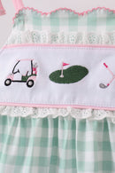 Green Golf Embroidered Ruffle Set