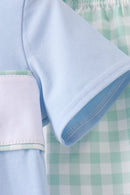 Green Golf Embroidered Gingham Set