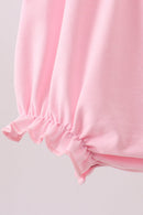 Pink Hydrangea Bow Smocked Bubble