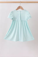 Blue Apple Smocked Dress