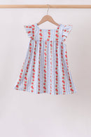 Red Apple Applique Dress