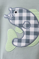 Green Fish Applique Bubble