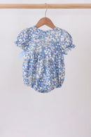 Blue Floral Print Bubble