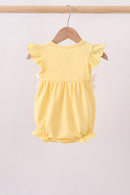 Mustard character embroidery ruffle bubble