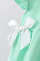 Green character embroidery ruffle bubble