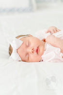 Wee Ones Baby Hair Bow Headbands – Red & White Mini Bow 2-Pack