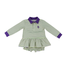 Throw Me Something Mister! Mardi Gras Striped Bubble Short Set
