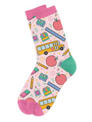School Days Tall Crew Socks | Teacher & Back-to-School Socks | Bossier City, LA