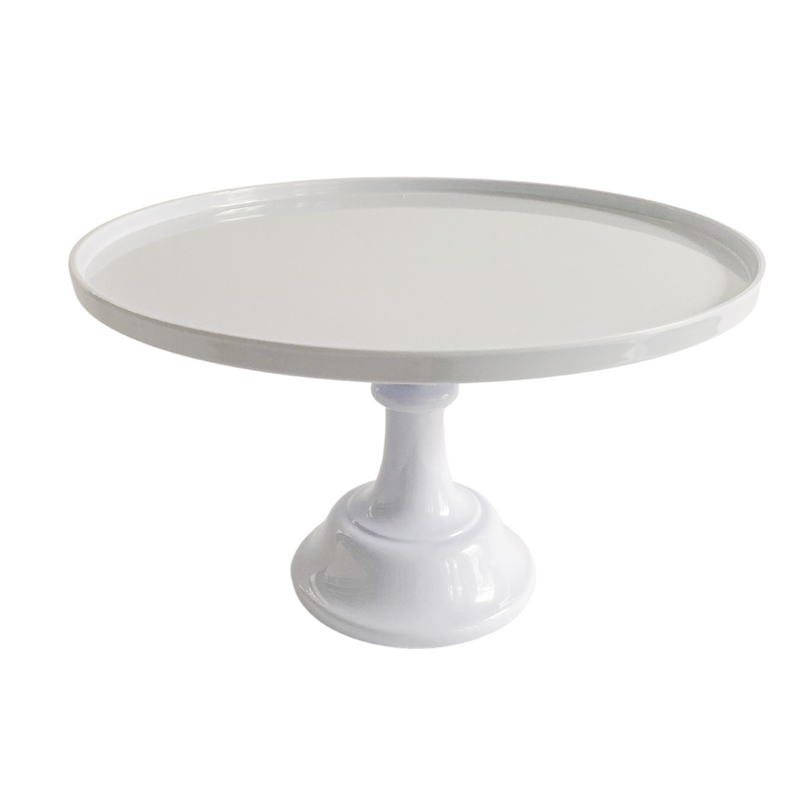 White Melamine Pedestal Cake Stand