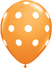 11" Orange Polka Dot Balloons (5 Pack) – Perfect for Parties, Birthdays, Halloween & Decorations