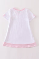 White mermaid embroidery cover up mom & me