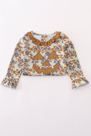 Halloween camouflage applique ruffle dress