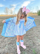 Sheer Iridescent and Grosgrain Overlay Hair Bow