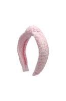 Pink Tweed Knot Headband