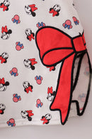 Character print bow applique mom&me dress