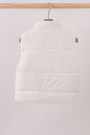 White mom&me puffer vest