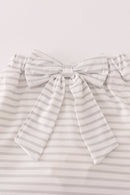 Rust Texas embroidery bow skorts set