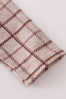 Brown plaid bloomer set