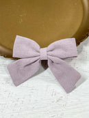 Linen Fabric Hair Bows: FINAL SALE