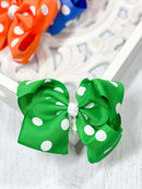Polka Dot Hair Bow - Alligator Clip - 4.5" : FINAL SALE