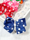 Polka Dot Hair Bow - Alligator Clip - 4.5" : FINAL SALE