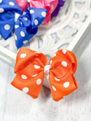 Polka Dot Hair Bow - Alligator Clip - 4.5" : FINAL SALE