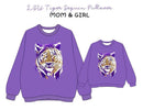 Purple Tiger Sequin Mom & Me Gameday Sweatshirt