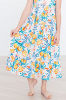 SALE Tropical Summer Ruffle Maxi Dress