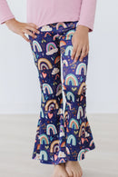 SALE Midnight Rainbow Ribbed Velvet Bells