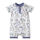 Seashore Baby Boy Romper – Bamboo Shortall One-Piece