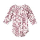 Floral Tapestry Baby Bodysuit - Long Sleeve Vintage Style