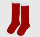 Santa baby scalloped knee high socks