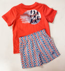 Boys Red Baseball Pima Cotton Tee