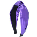 Top Knot Headband in Purple Metallic