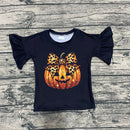 Pumpkin bow ruffle top