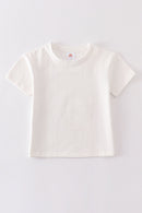 Cream blank basic t-shirt Adult Kids and baby bubble